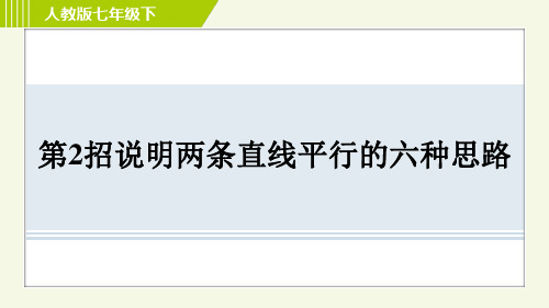 人教版七年级数学下册期末专项说明两条直线平行的六种思路