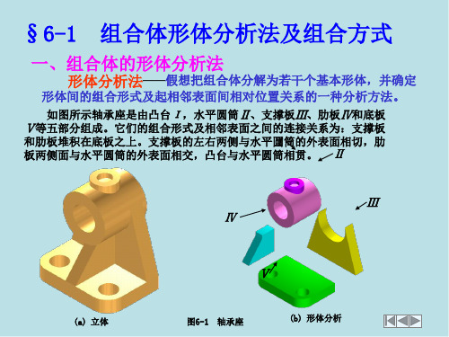 建筑制图6第六章 组合体的投影