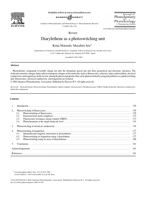 J. Photochem. and Photobiol. C; Photochem. Rev. 2004, 5, 169-182