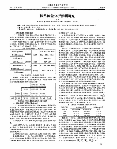 网络流量分析预测研究