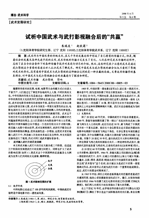 试析中国武术与武打影视融合后的共赢