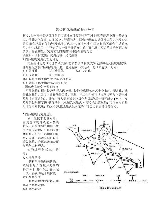 【精选】浅谈固体废物的焚烧处理