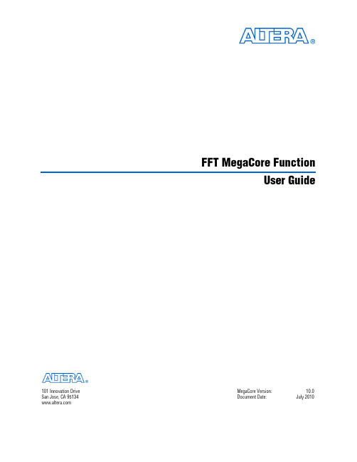 FFT MegaCore Function User Guide (PDF)