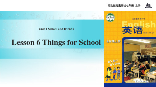 初中冀教版英语七年级上册【教学课件】Unit 1 Lesson 6