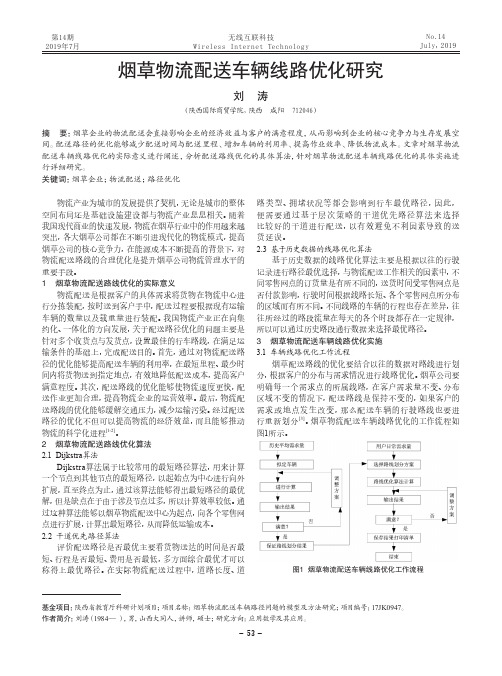 烟草物流配送车辆线路优化研究