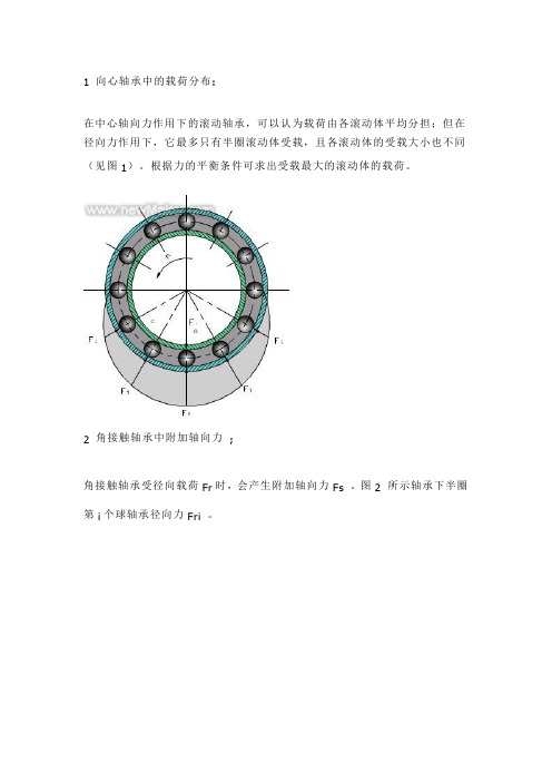 1 向心轴承中的载荷分布