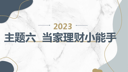 辽师大版小学五年级下册综合实践活动 主题六 当家理财小能手