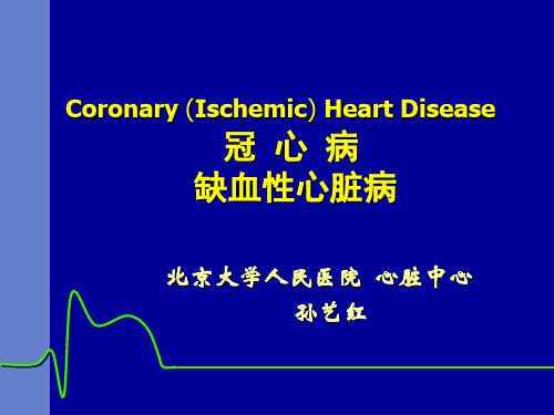 缺血性心脏病教学 ppt课件