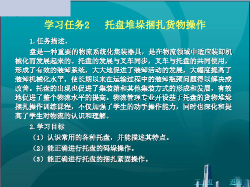 托盘堆垛捆扎货物操作