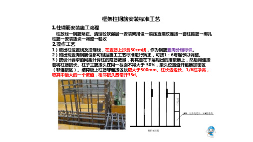 框架柱钢筋安装标准工艺