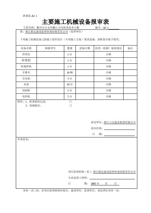 1 浙建监A5