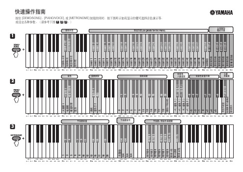 YAMAHA 电子钢琴 快速操作指南