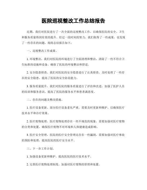 医院巡视整改工作总结报告