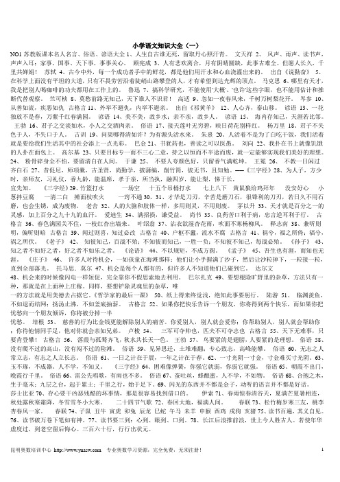 经典的小升初语文和数学总复习资料归纳