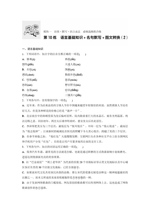 高三语文大一轮加练半小时:第10练 Word版含解析.docx
