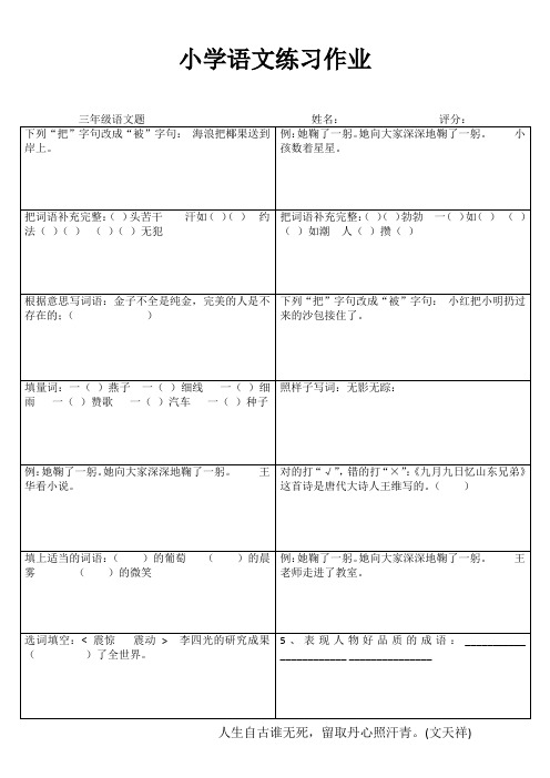 小学三年级语文快乐随堂练II (48)