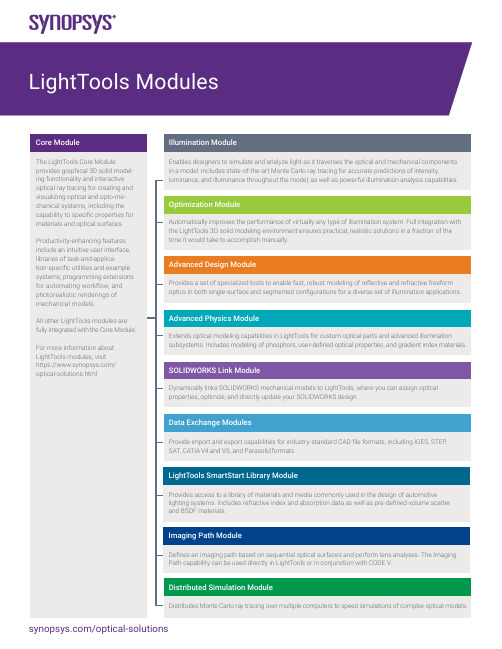 LightTools 光学模拟软件说明书