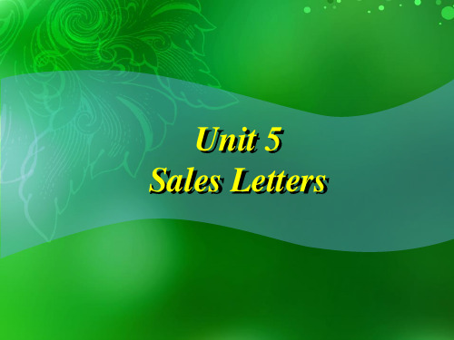 unit5 sales letters