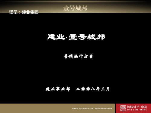 X年3月郑州建业壹号城邦营销策划报告