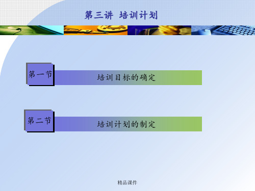 第三讲 培训需求分析与培训计划