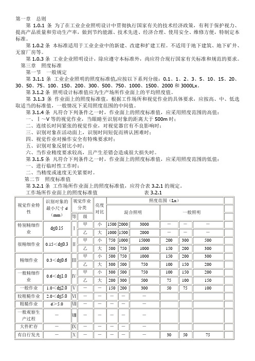 照度标准