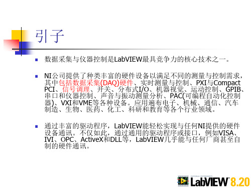 LABVIEW数据采集与仪器控制PPT61页课件