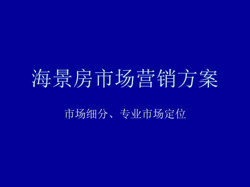 海景房市场营销方案