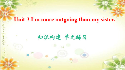 Unit 3 I'm more outgoing than my sister.课件