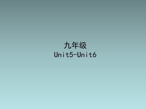 人教版初中九年级英语Unit5-Unit6知识梳理