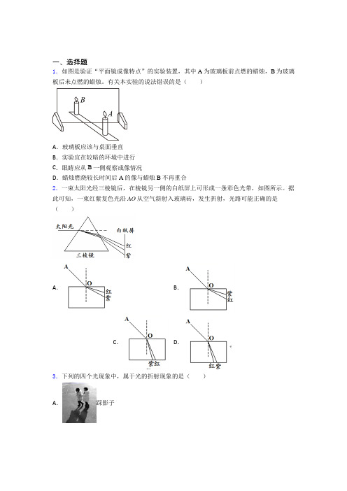 深圳市宝安区实验学校初中物理八年级上第五章《光现象》测试卷(含答案解析)