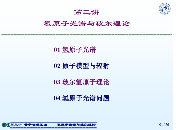 量子物理基础_03_氢原子光谱与玻尔理论