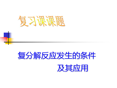 【初中化学】复分解反应发生的条件及其应用PPT课件 人教版