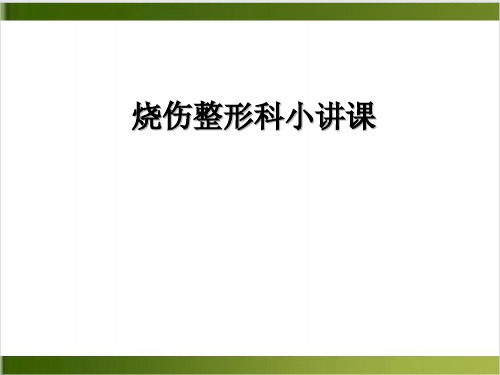 烧伤整形科小讲课 ppt课件