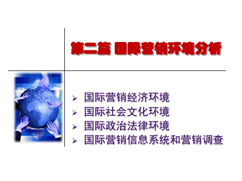 国际市场营销学(第三版-闫国庆)第3章