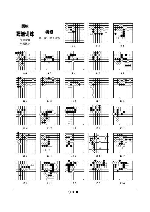 围棋死活邵振中 死活题