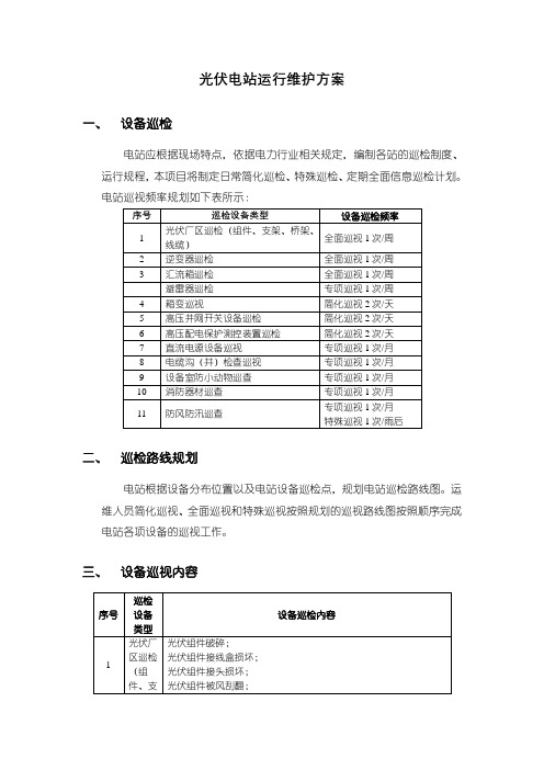 光伏电站巡检方案