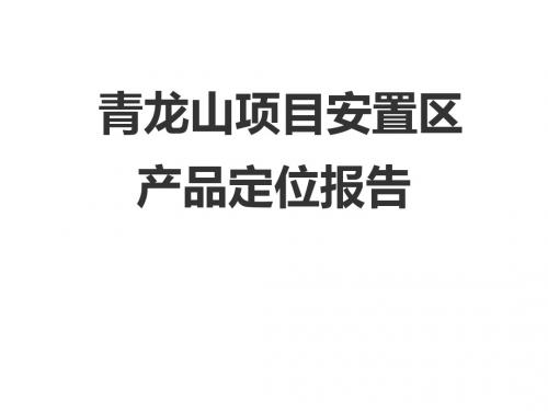 2014年巩义市安置区产品定位报告终87p