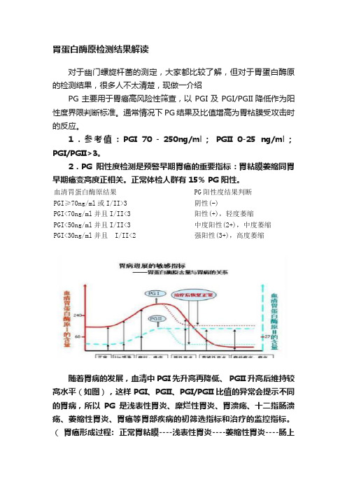 胃蛋白酶原检测结果解读