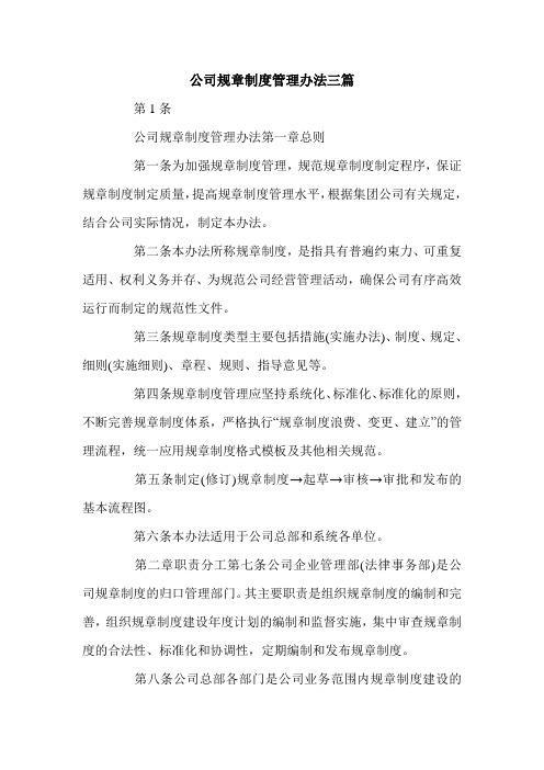 公司规章制度管理办法三篇.doc