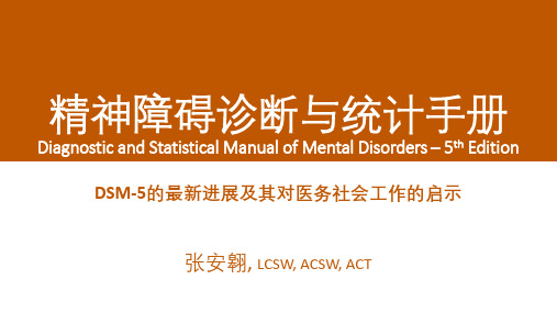 精神障碍诊断与统计手册DiagnosticandStatisticalManual