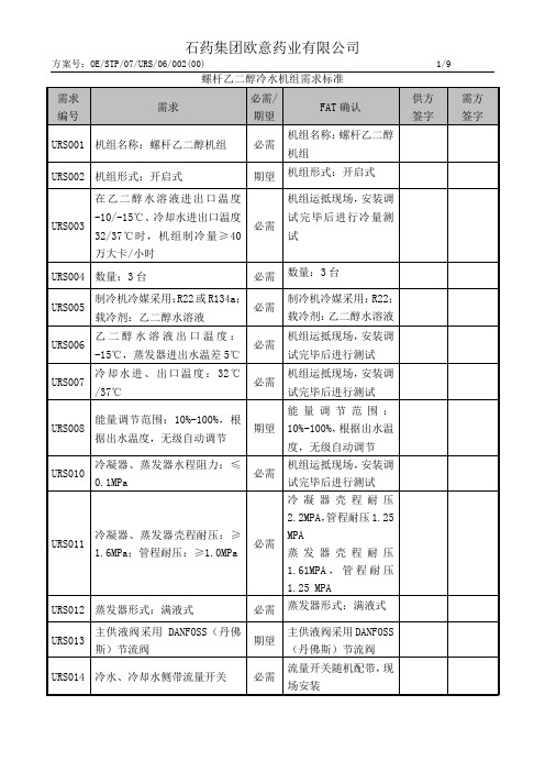 !乙二醇冷水机组URS(确认)