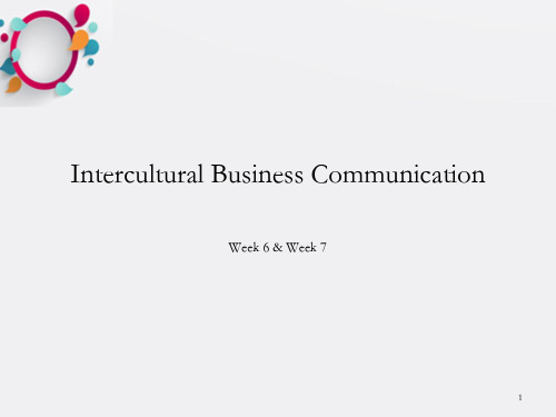 跨文化商务沟通 Cross-cultural Communication WK