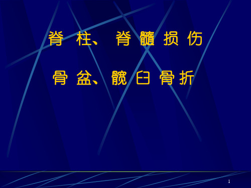 脊柱和骨盆骨折(-精品医学课件)