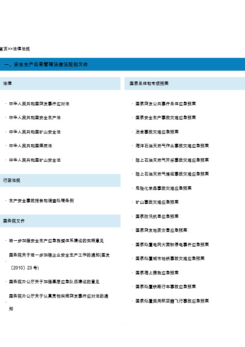 应急管理法律法规