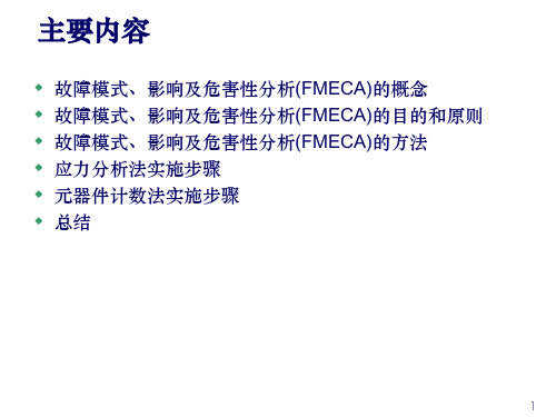 电子产品故障模式、影响及危害性分析(FMECA)ppt课件