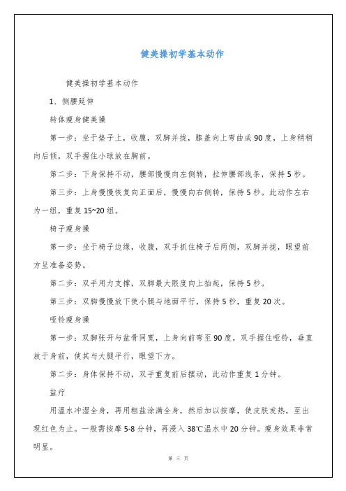 健美操初学基本动作