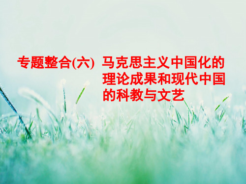 高考历史总复习通史版课件专题整合(六) 马克思主义中国化的理论成果和现代中国的科教与文艺