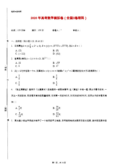 2020年高考数学模拟卷(全国Ⅱ卷理科)