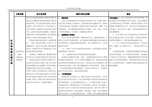 行为导向性主观方法