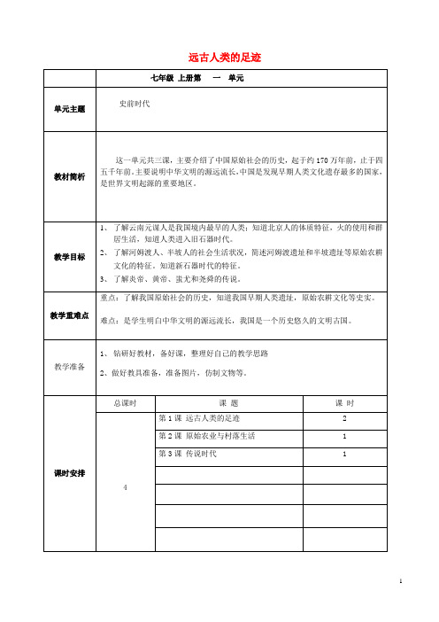 远古人类的足迹